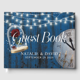 Rustiek Sprookje Prinses Navy Schuur Bruiloft Gastenboek