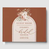 Rustiek stoffig Sinaasappel Pampas Grass Bloemen G Gastenboek (Voorkant)