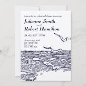 Rustiek strand bruiloft repetitie diner kaart (Voorkant)