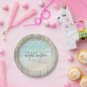 Rustiek strand bruiloft repetitie diner papieren bordje (Feest)