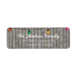 Rustiek String Lights Label