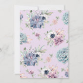 Rustiek Succulent Bloemen Bloem Bruiloft Kaart (Achterkant)