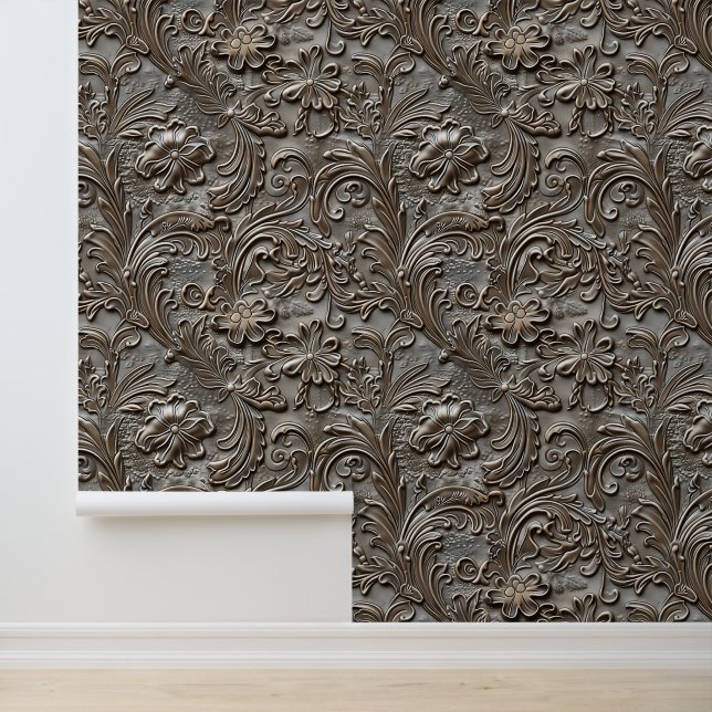 Rustiek taupe met gereedschap behang (Applicatie)