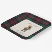 rustiek Teddy Baby shower Papieren Bordje (Gebogen)