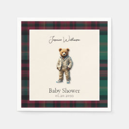 rustiek Teddy Baby shower Servet