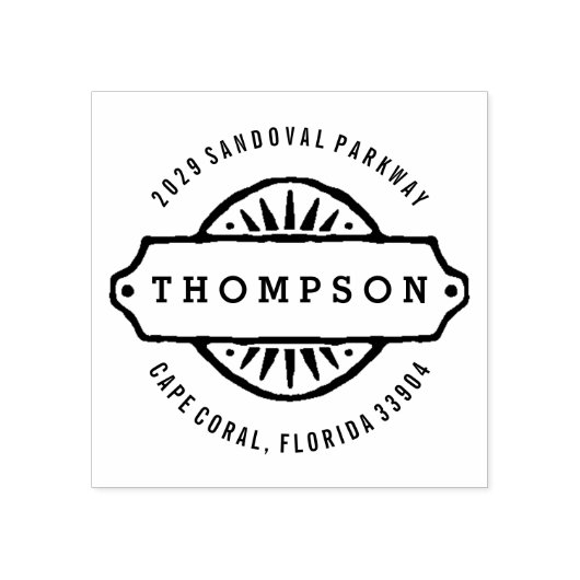 Rustiek teken rubberstempel (Afrduk)