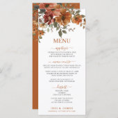 Rustiek Terracotta Verbrand Sinaasappel Bloemen Tr Programma (Voorkant / Achterkant)