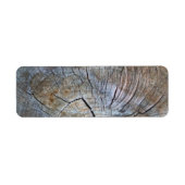 Rustiek Tree ring patroon Etiket (Voorkant)