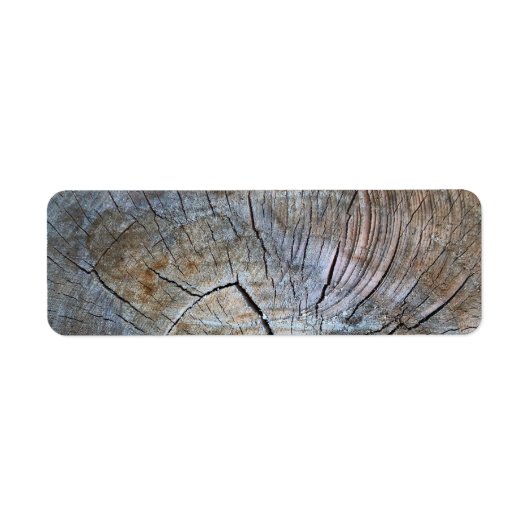 Rustiek Tree ring patroon Etiket (Voorkant)