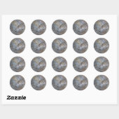 Rustiek Tree ring patroon Ronde Sticker (Vel)
