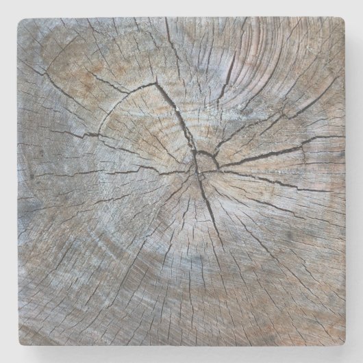 Rustiek Tree ring patroon Stenen Onderzetter (Voorkant)