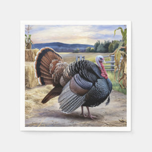 Rustiek Turkije Boerderij Thanksgiving Decoupage K Servet