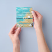 Rustiek Turquoise Strand Graduation Party Flyer (Hand)