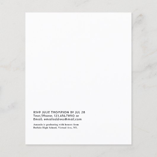 Rustiek Turquoise Strand Graduation Party Flyer (Achterkant)