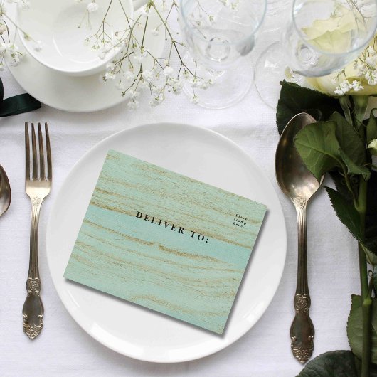 Rustiek turquoise verweerd hout Western thema All In One Uitnodiging