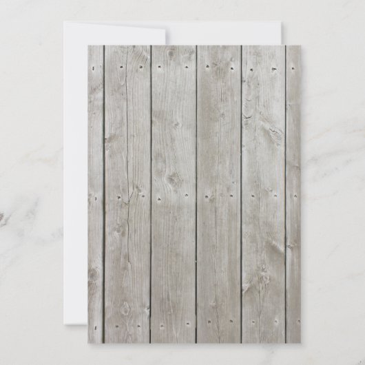 Rustiek Tying the Knot Bruiloft Uitnodiging (Achterkant)