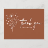 Rustiek Verbrand Sinaasappel Boho Botanicals Fall Briefkaart (Voorkant)