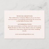Rustiek Verbrand Sinaasappel Boho Wedding Details Informatiekaartje (Voorkant)