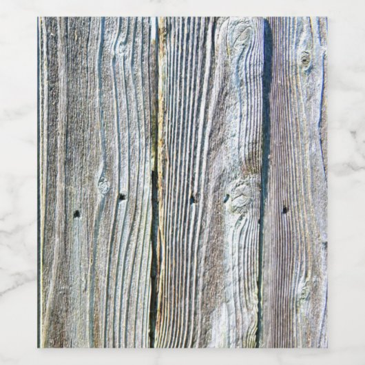 Rustiek verdrietig schuurhout wijn etiket (Enkel label)