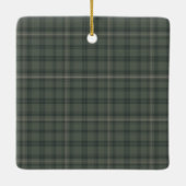 Rustiek Verloving Foto Ornament Gift- Green Plaid (Achterkant)