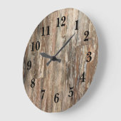 Rustiek verweerd hout decor grote klok (Hoek)