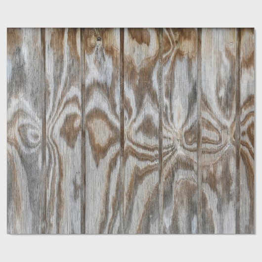 rustiek verweerd houten ontwerp cadeaupapier (Vlak)