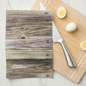 Rustiek verweerde houten planken van Old Dock Theedoek (Quarter Fold)