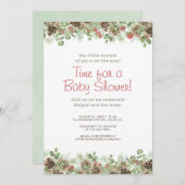 Rustiek Vibrant Herfst Baby shower Kaart (Voorkant / Achterkant)