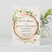 Rustiek vrijgezellenfeest blush roze bos bossen kaart (Staand voorkant)