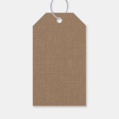 Rustiek Vrijgezellenfeest Burlap Lights Kant Dank  Cadeaulabel (Achterkant)