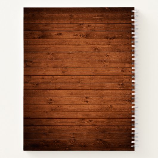 Rustiek Vrijgezellenfeest Houten Lichten Kant Rece Notitieboek (Achterkant)