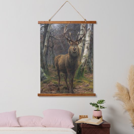 Rustiek wandtapijt, eland hangend wandkleed (Slaapkamer)