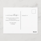 Rustiek We hebben de aankondiging van het nieuwe H Briefkaart (Achterkant)