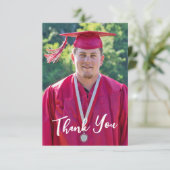 Rustiek Western Afstuderen Dank u kaart (Staand voorkant)