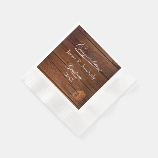 Rustiek Western Afstuderen Papier servet (Hoek)