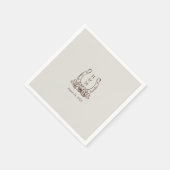 Rustiek Western Country Boho Hoefijzer bruiloft Servet (Hoek)