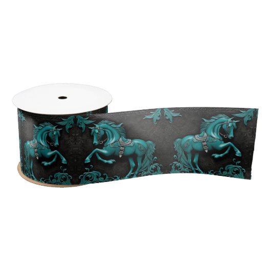 Rustiek Western Country Equestrian Turquoise Horse Lint (Spoel)