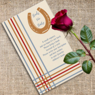 Rustiek Western Hoefijzer Boeken voor Baby Informatiekaartje