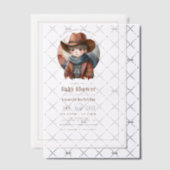 Rustiek Western Kleine Cowboy Baby shower Vellum Uitnodigingen (Offset (Uitnodiging))