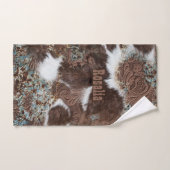 Rustiek Western Koeienhuid Bruin Leer Naam Bad Handdoek (Handdoek)
