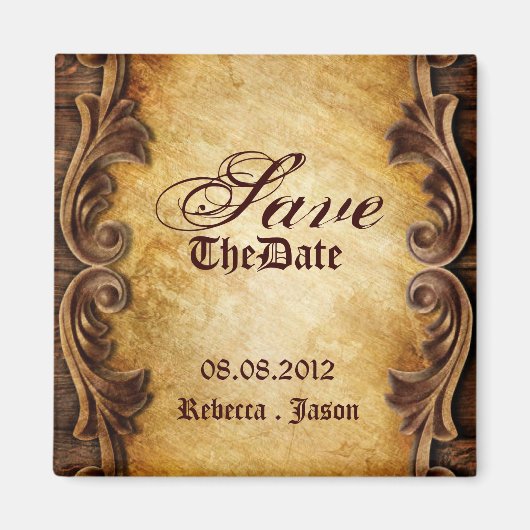 rustiek western land bruiloft Save The Date Magneet (Voorkant)