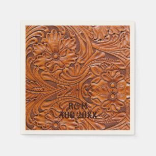 Rustiek western land cowboy bruiloft gunst servet