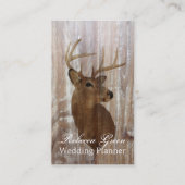 Rustiek western land houtnerf herten visitekaartje (Voorkant)