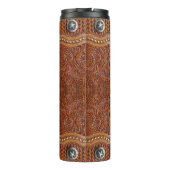 Rustiek Western Land Huwelijk Bridemaid Monogram Thermosbeker (Achterkant)