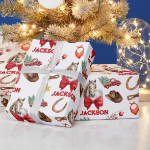 Rustiek Western paard Cadeaupapier