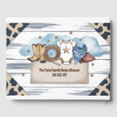 Rustiek Western Rodeo Boys Baby shower Gastenboek (Achterkant)