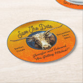 Rustiek Western Save the Date Onderzetter (Gebogen)