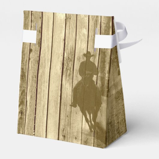 Rustiek wild west cowboy land bruiloft bedankdoosjes (Achterkant)