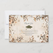 Rustiek Wildflower Bloom Afstuderen Bedankkaart (Voorkant)