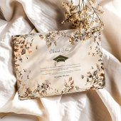 Rustiek Wildflower Bloom Afstuderen Bedankkaart